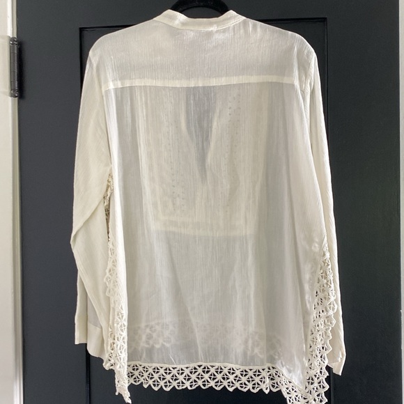 Women’s Gypsy and Gold Ivory Tunic Cover Up Top Sz S - Picture 5 of 5
